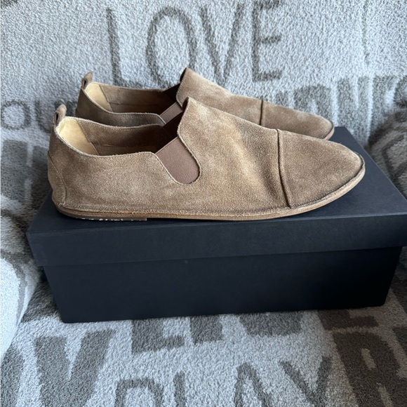 Marsell Strasacco Elastic Slippers Hazelnut Suede Loafers 45/12 - Picture 5 of 11